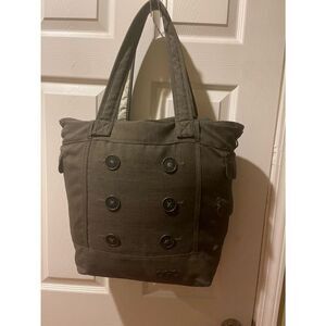 OGIO Canvas Button-Front Tote Bag in Olive Green